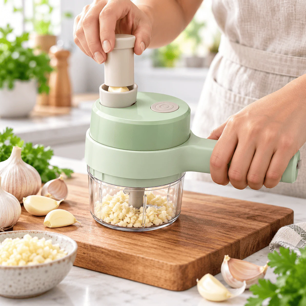 4-in-1 Electric Vegetable Cutter, Slicer & Food Prep Tool